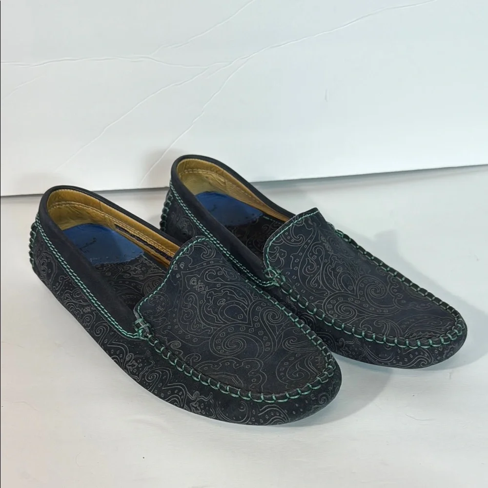 Robert Graham Men's‎ Verrazano Black & Teal Loafers